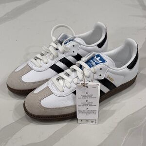 Adidas Samba White, Black, and Brown Men's Sneakers
